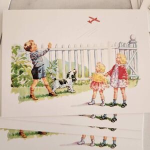 Graphique de France Dick & Jane notecards 20 stationary cards retro 1930s vintag